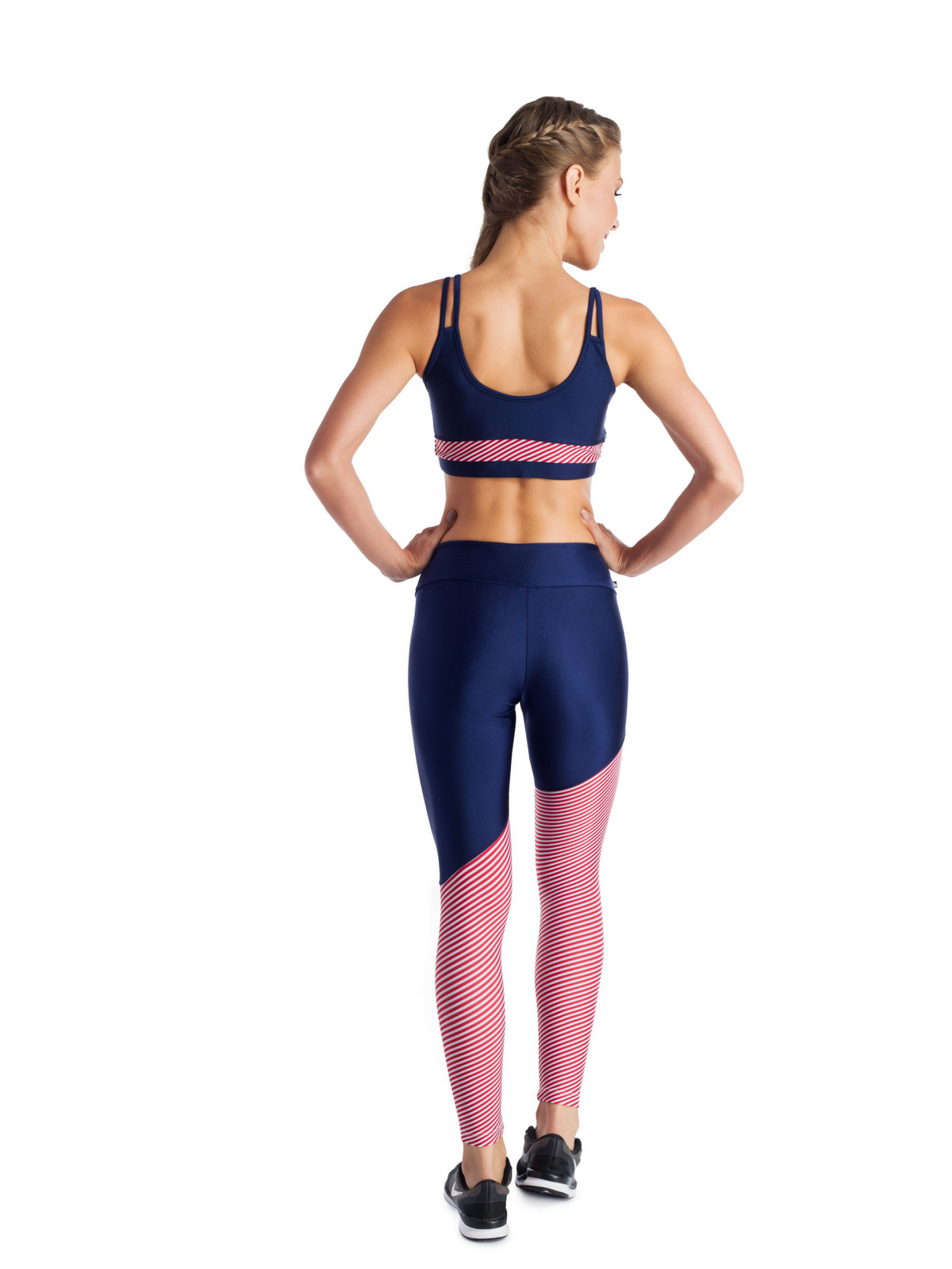 Nautical striped leggings