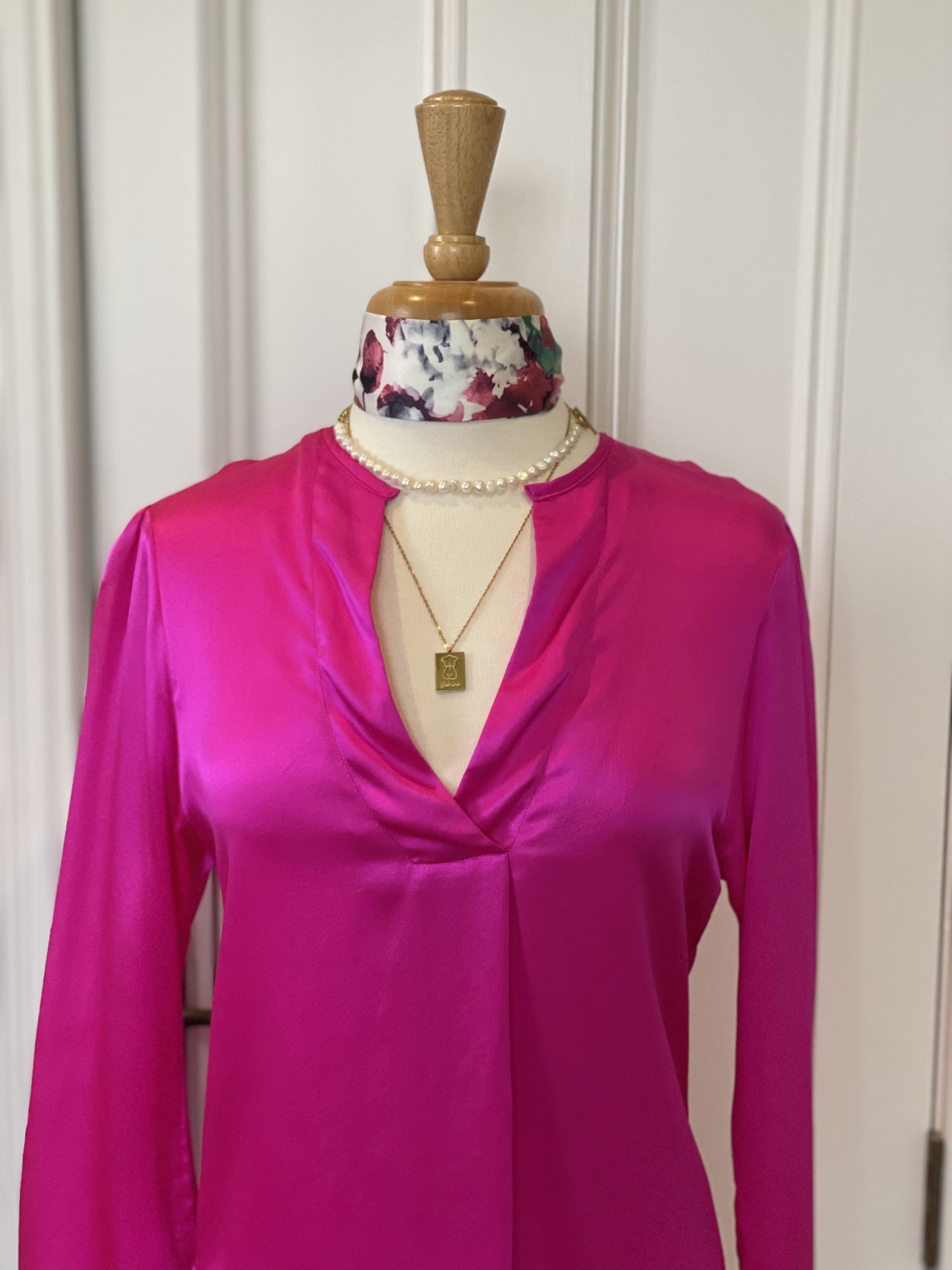 Purple Pansy silk scarf by Johanna-May