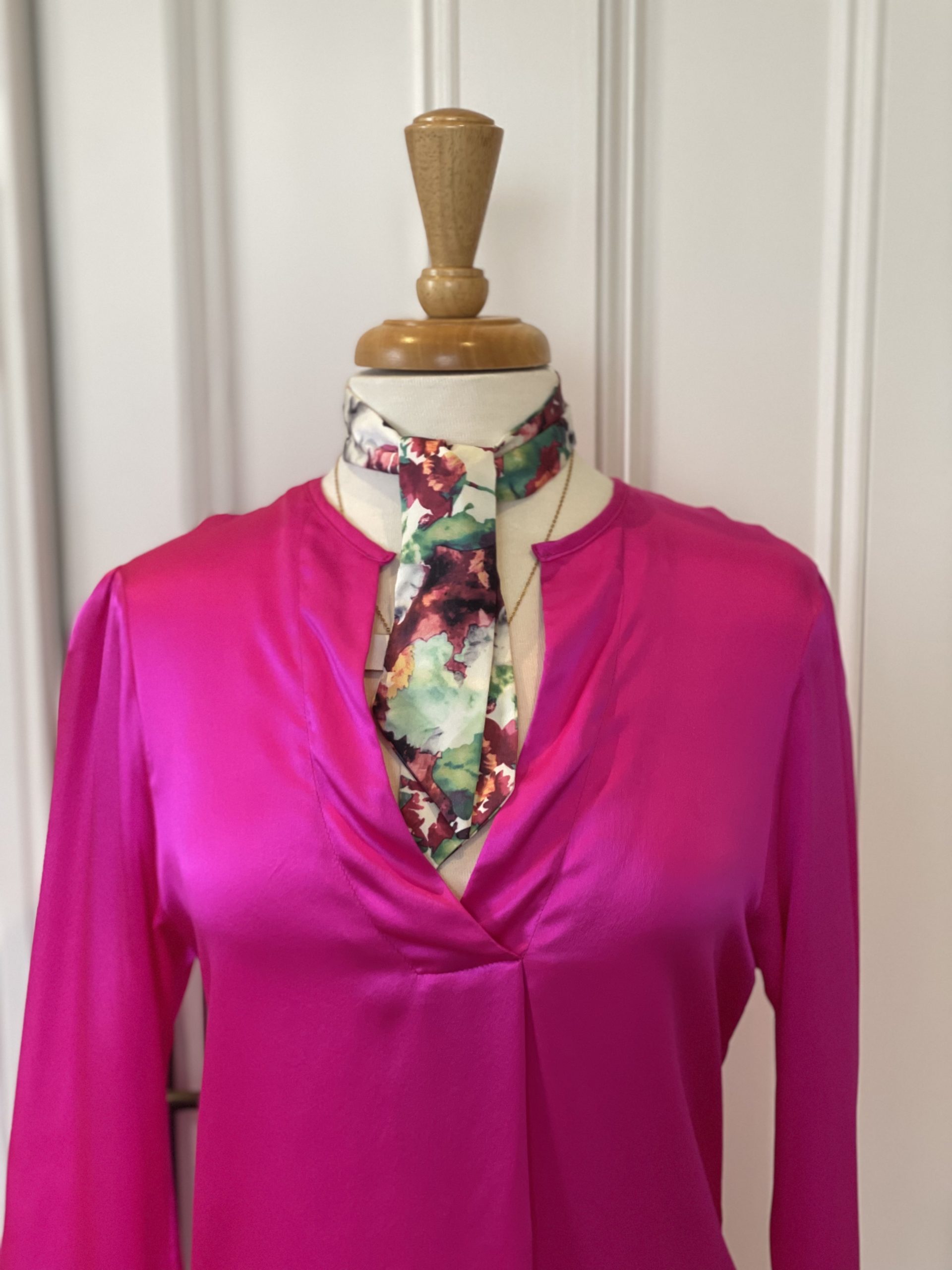 Purple Pansy silk scarf by Johanna-May